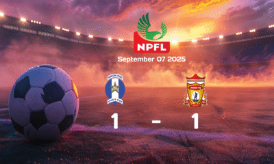 Shooting Stars and Ikorodu City Battle to 1-1 Draw in NPFL Match on 2025-09-07