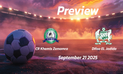 CR Khemis Zemamra vs Difaa EL Jadida: Preview – Team News, Line-ups, Prediction, and Tips | September 21 15:00 (GMT)