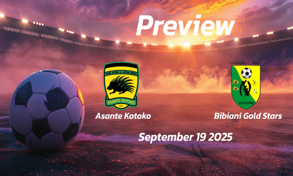 Asante Kotoko vs Bibiani Gold Stars: Preview – Team News, Line-ups, Prediction and Tips | September 19 15:00 (GMT)