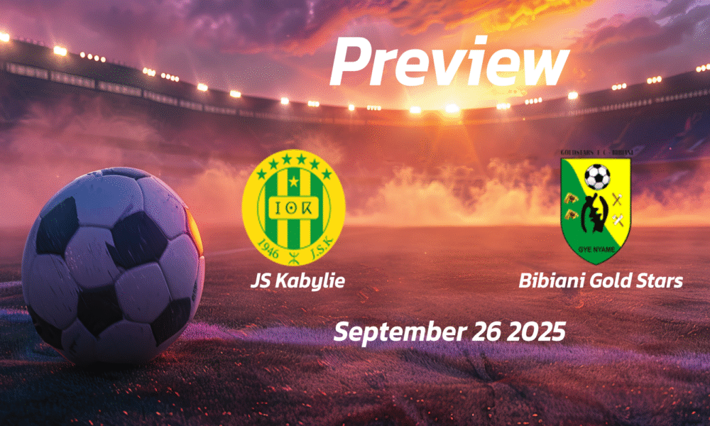 JS Kabylie vs Bibiani Gold Stars: Preview – Team News, Line-ups, Prediction and Tips | September 26 15:00 (GMT)