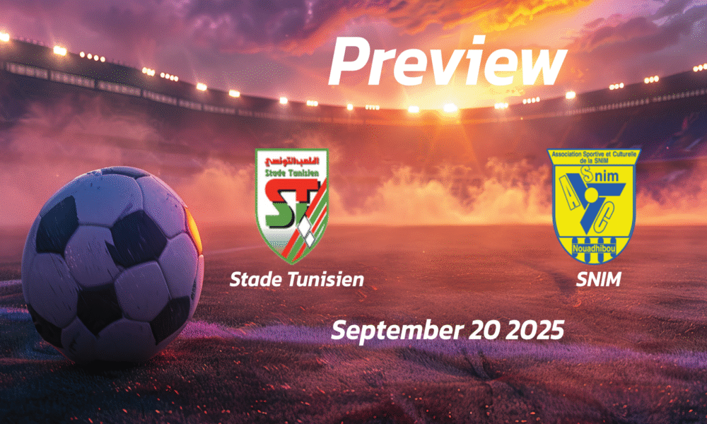Stade Tunisien vs SNIM: Preview – Team News, Line-ups, Prediction and Tips | September 20 18:00 GMT