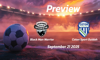 Black Man Warrior vs Coton Sport Ouidah: Preview – Team News, Line-ups, Prediction and Tips | September 21 15:30 (GMT)