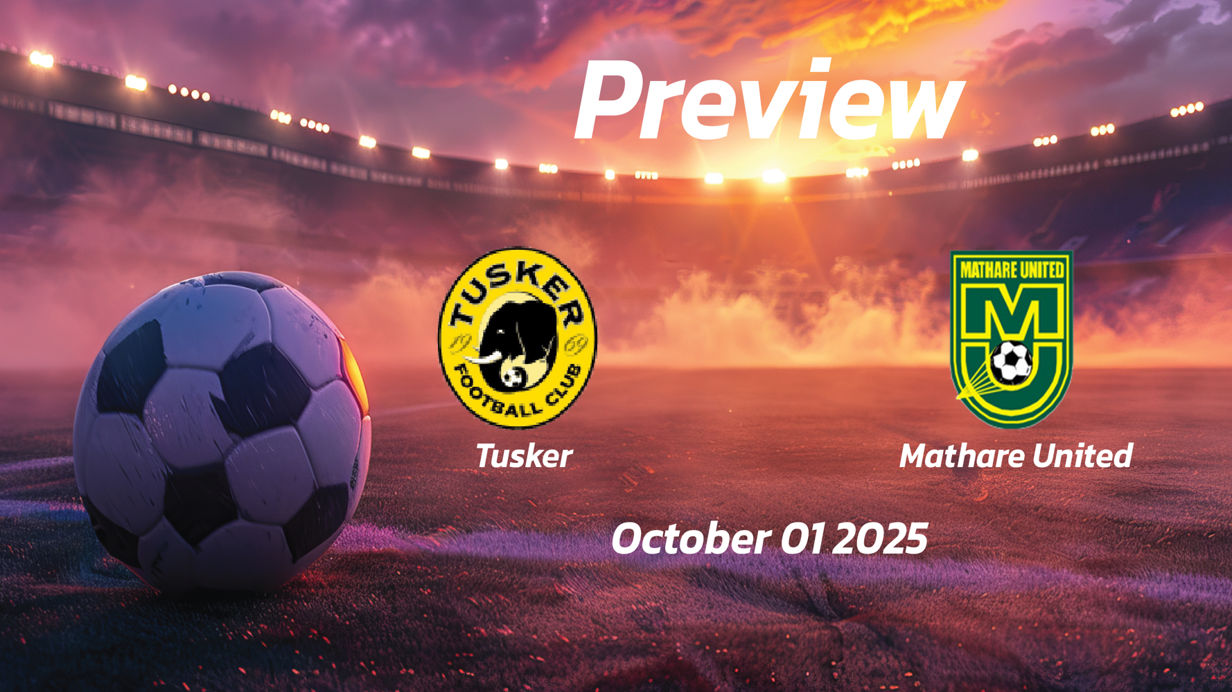 Tusker vs Mathare United: Preview – Team News, Line-ups, Prediction and Tips | October 01 13:00 (GMT) Tusker vs Mathare United: Preview – Team News, Line-ups, Prediction and Tips | October 01 13:00 (GMT)