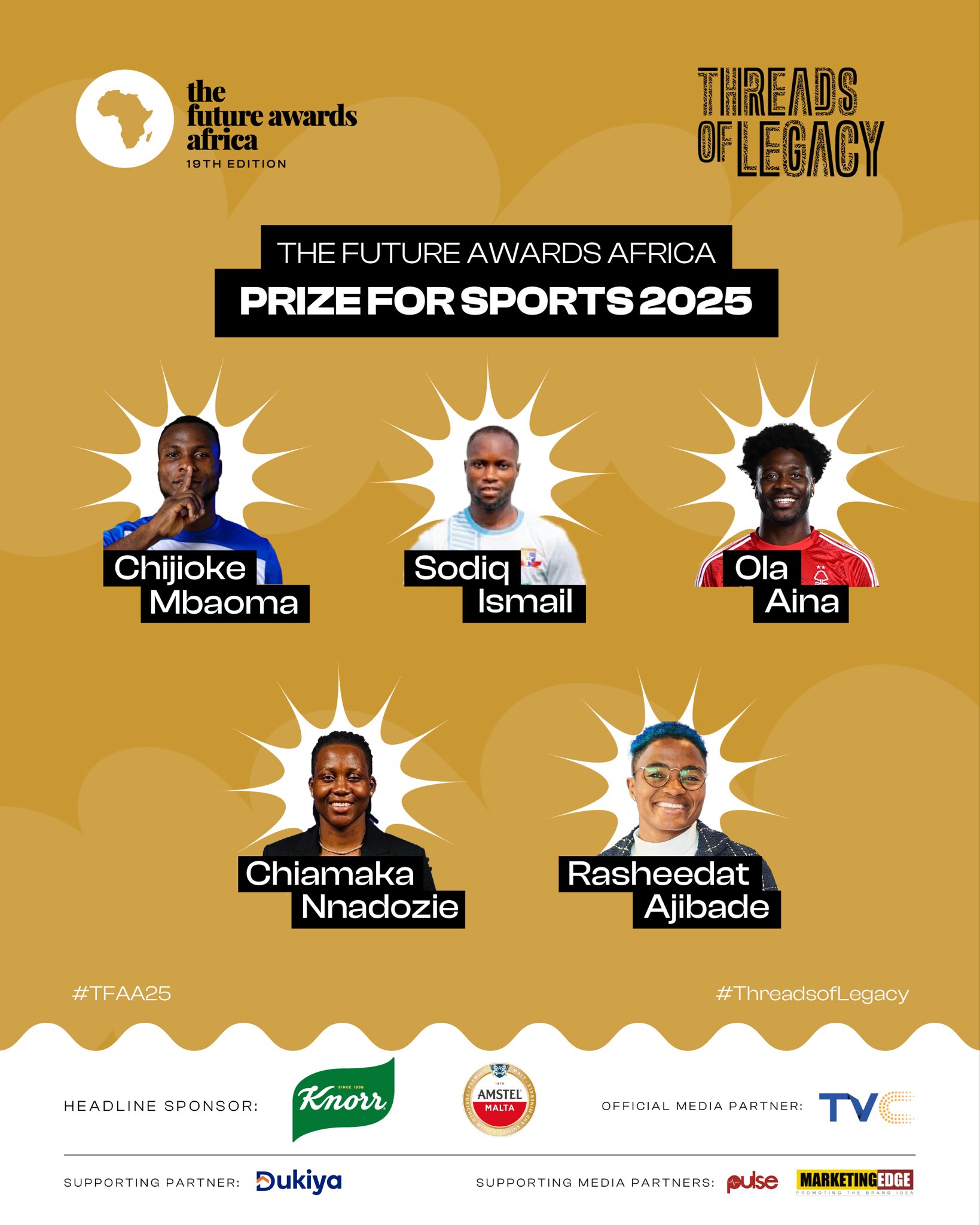 Rasheedat Ajibade, Chiamaka Nnadozie headline nominees for 2025 Future Awards Africa Prize for Sports Rasheedat Ajibade, Chiamaka Nnadozie headline nominees for 2025 Future Awards Africa Prize for Sports