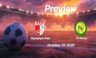 Olympique Béja vs AS Marsa: Preview – Team News, Line-ups, Prediction and Tips | October 03 14:00 (GMT)