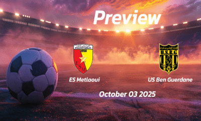 ES Metlaoui vs US Ben Guerdane: Preview – Team News, Line-ups, Prediction and Tips | October 03 14:00 (GMT)