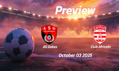 AS Gabes vs Club Africain: Preview – Team News, Line-ups, Prediction and Tips | October 03 14:00 (GMT)