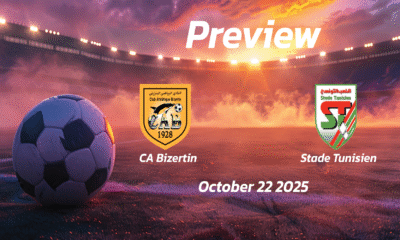 CA Bizertin vs Stade Tunisien: Preview – Team News, Line-ups, Prediction and Tips | October 22 14:00 (GMT)