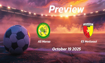AS Marsa vs ES Metlaoui: Preview – Team News, Line-ups, Prediction and Tips | October 19 14:00 (GMT)