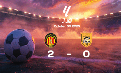 ES Tunis Secures Victory Over CA Bizertin with 2-0 Win in Ligue 1 Match on 2025-10-30