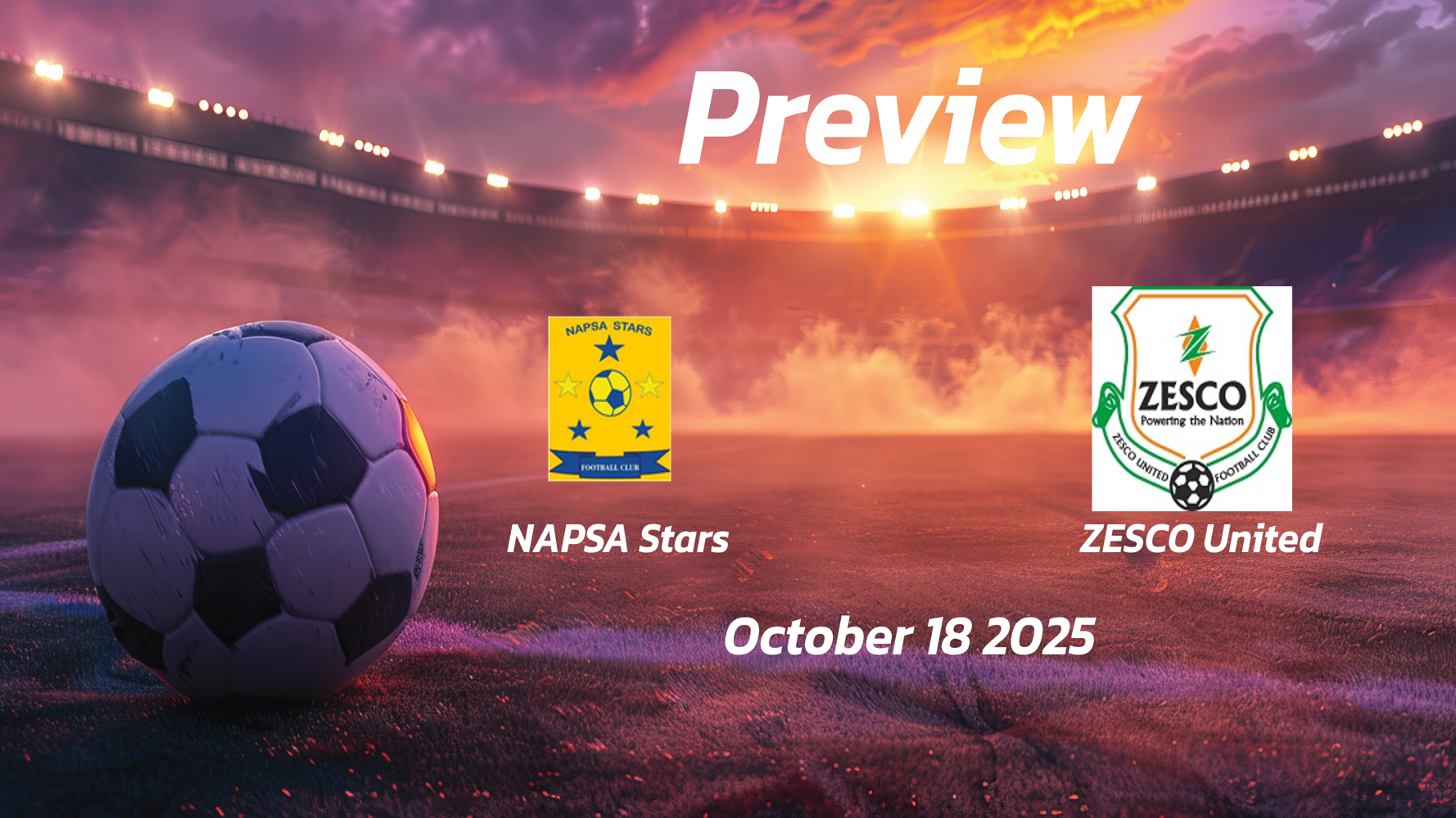 NAPSA Stars vs ZESCO United: Preview – Team News, Line-ups, Prediction and Tips | October 18 13:00 (GMT)