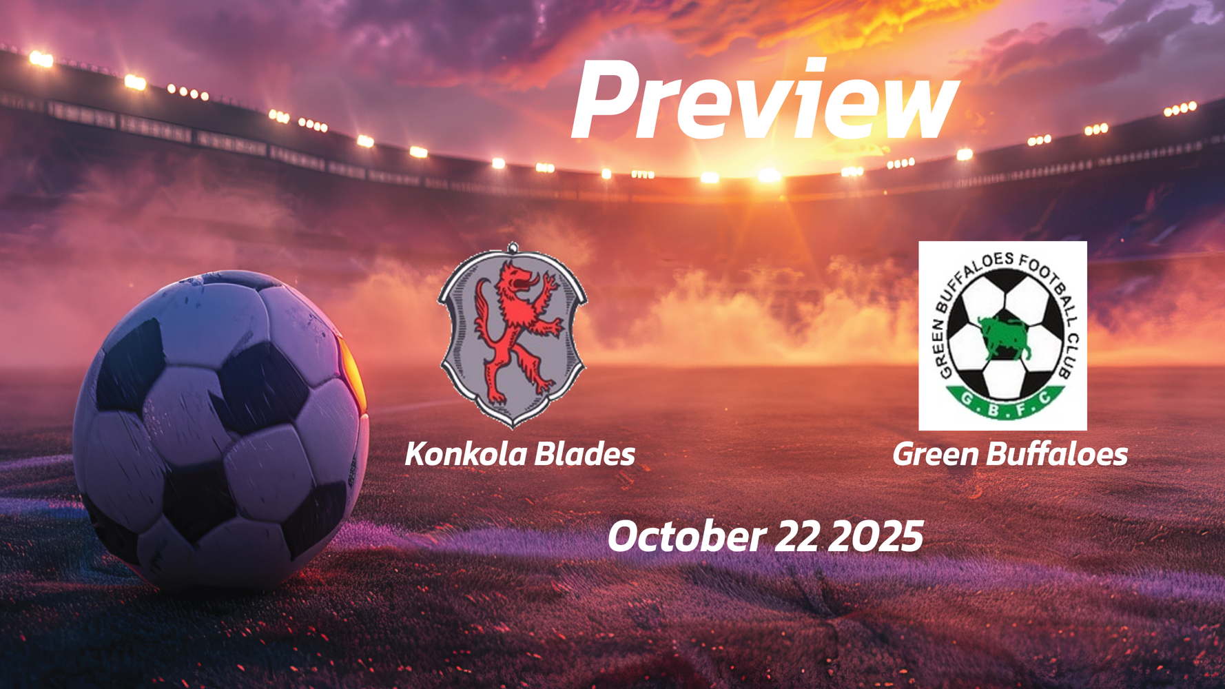 Konkola Blades vs Green Buffaloes: Preview – Team News, Line-ups, Prediction, and Tips | October 22 13:00 (GMT)