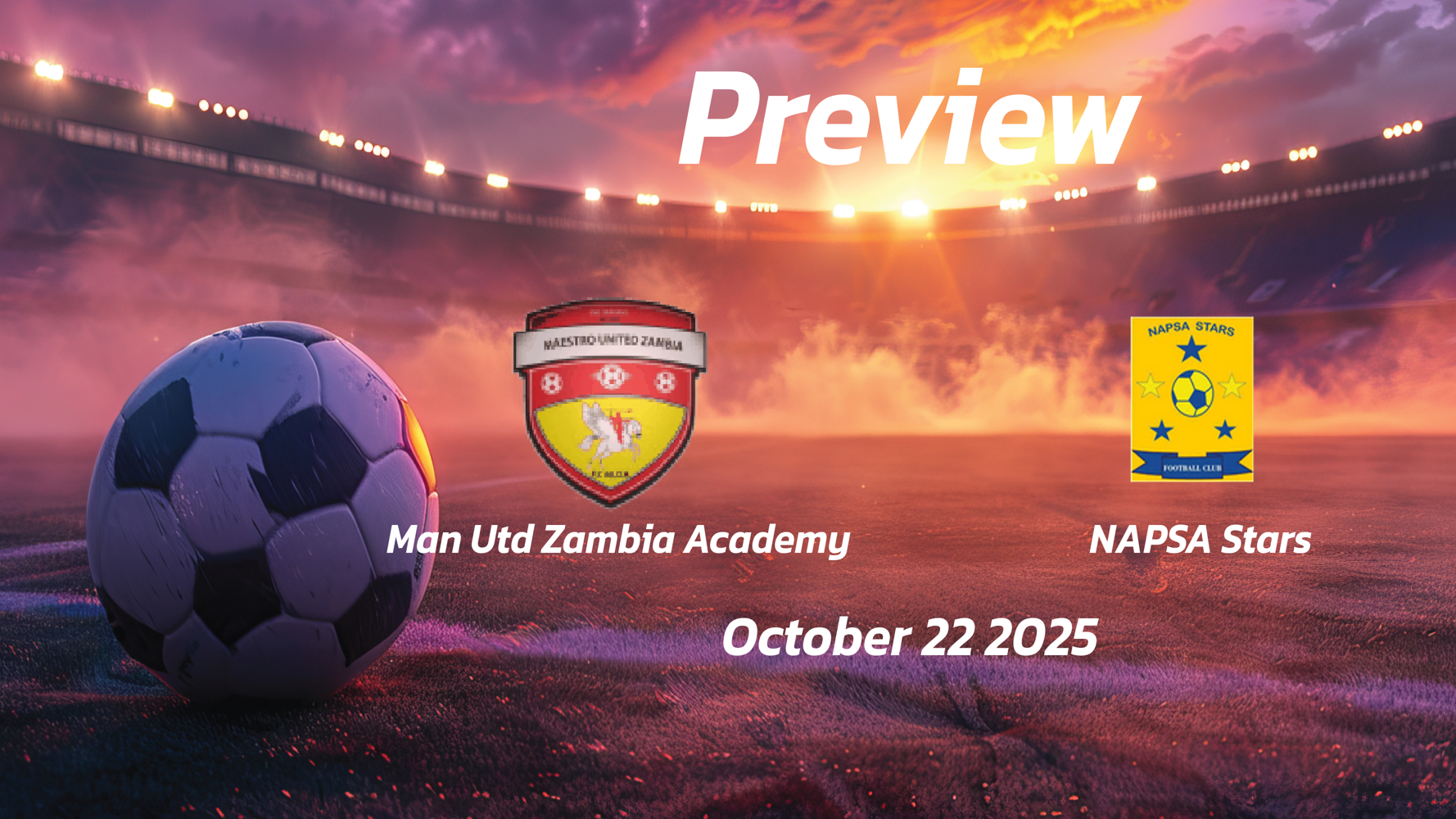 Man Utd Zambia Academy vs NAPSA Stars: Preview – Team News, Line-ups, Prediction and Tips | October 22 13:00 (GMT)
