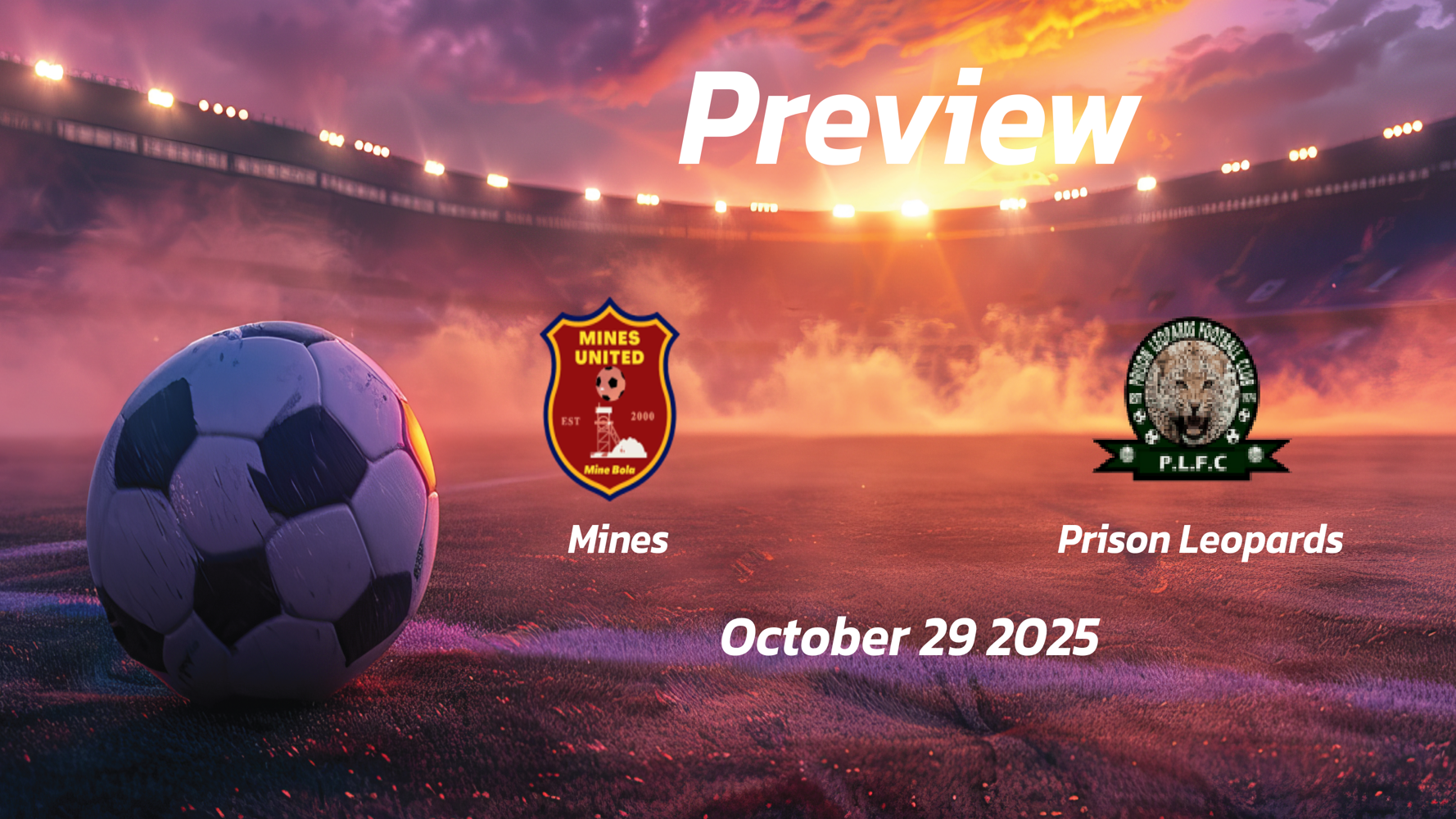 Mines vs Prison Leopards: Preview – Team News, Line-ups, Prediction and Tips | October 29 14:00 (GMT) Mines vs Prison Leopards: Preview – Team News, Line-ups, Prediction and Tips | October 29 14:00 (GMT)