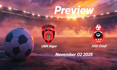 USM Alger vs ASO Chlef: Preview – Team News, Line-ups, Prediction and Tips | November 02 18:00 GMT