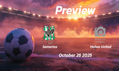 Samartex vs Hohoe United: Preview – Team News, Line-ups, Prediction and Tips | October 26 15:00 (GMT)