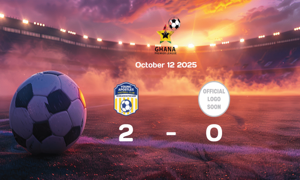 Young Apostles Clinch Victory Against Basake Holy Stars with 2-0 Win in 2025 Ghana Premier League Match
