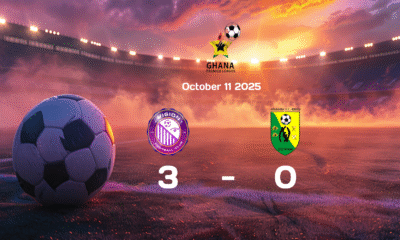 Vision Dominates Bibiani Gold Stars 3:0 in 2025-10-11 Ghana Premier League Showdown