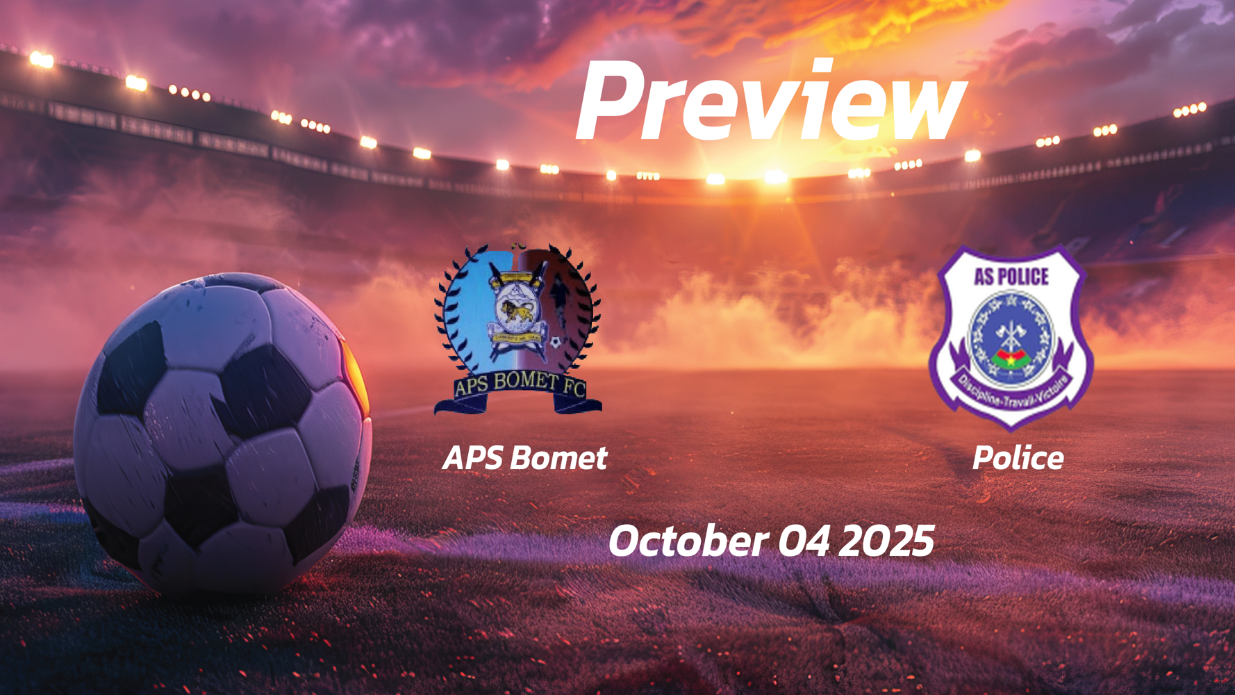 APS Bomet vs Police: Preview – Team News, Line-ups, Prediction, and Tips | October 04 12:00 (GMT)