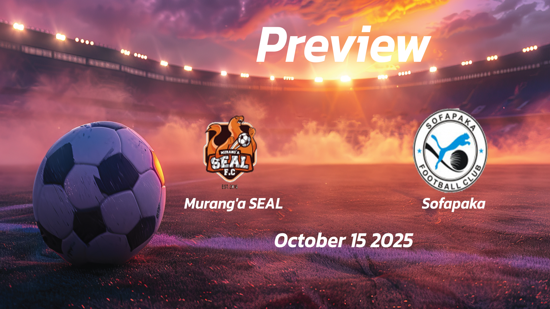 Muranga SEAL vs Sofapaka: Preview – Team News, Line-ups, Prediction and Tips | October 15 12:00 (GMT)