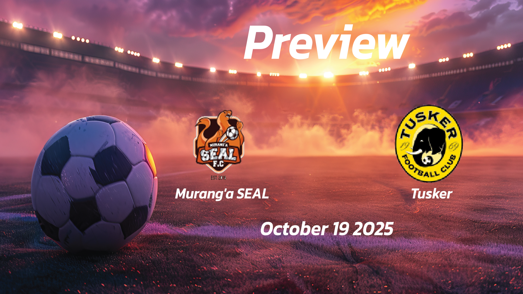 Muranga SEAL vs Tusker: Preview – Team News, Line-ups, Prediction and Tips | October 19 12:00 GMT