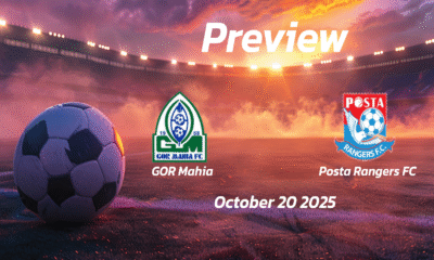 GOR Mahia vs Posta Rangers FC: Preview – Team News, Line-ups, Prediction and Tips | October 20 13:00 GMT