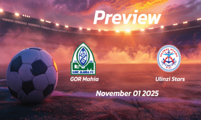 GOR Mahia vs Ulinzi Stars: Preview – Team News, Line-ups, Prediction and Tips | November 01 13:00 (GMT)
