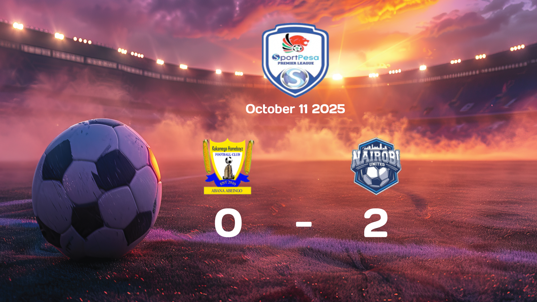 Homeboyz vs Nairobi United 0:2 Highlights: FKF Premier League Match on 2025-10-11