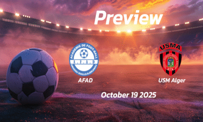 AFAD vs USM Alger: Preview – Team News, Line-ups, Prediction and Tips | October 19 16:00 (GMT)