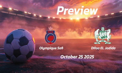 Olympique Safi vs Difaa EL Jadida: Preview – Team News, Line-ups, Prediction and Tips | October 25 15:00 (GMT)