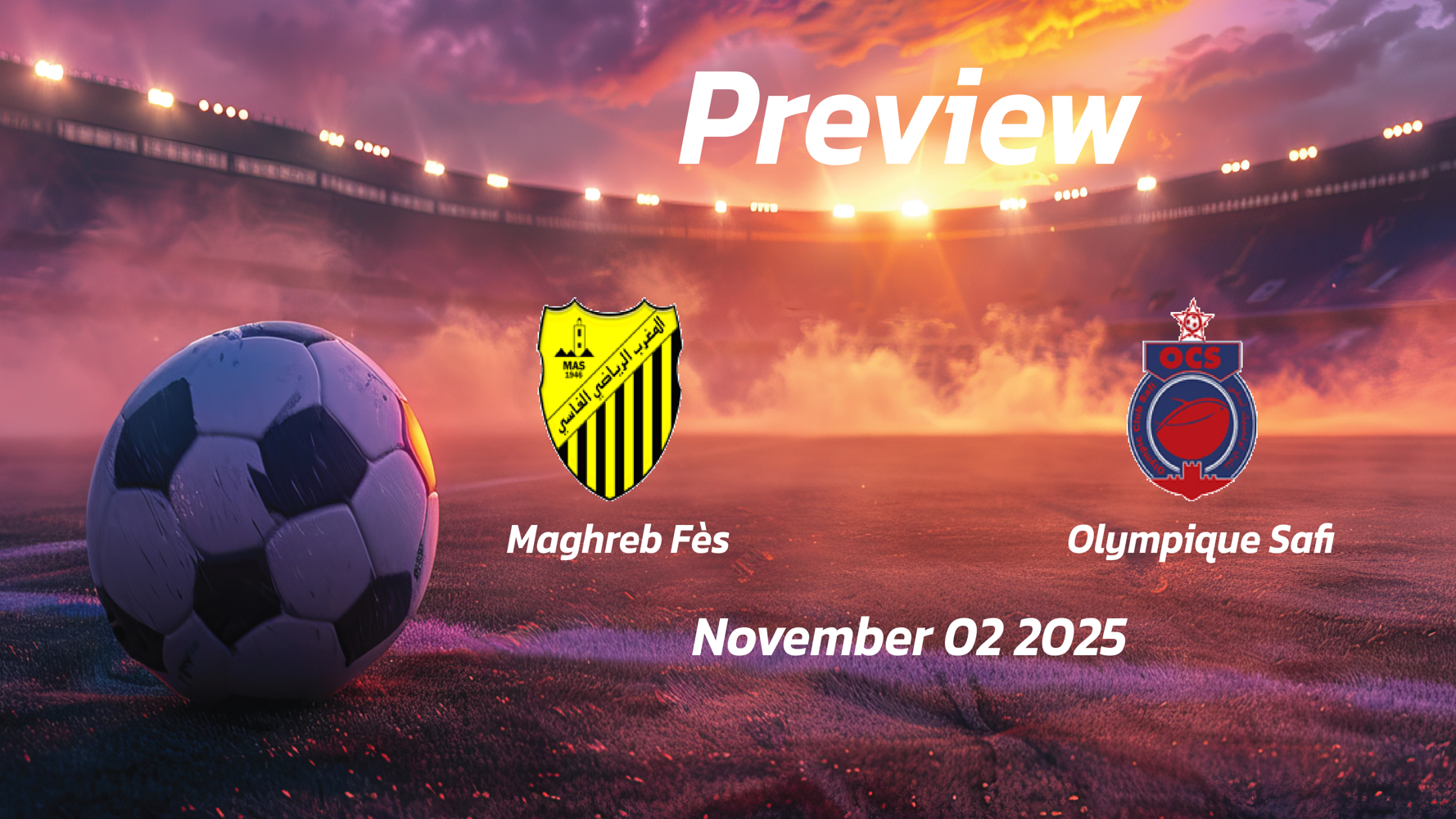 Maghreb Fès vs Olympique Safi: Preview – Team News, Line-ups, Prediction and Tips | November 02 15:00 (GMT) Maghreb Fès vs Olympique Safi: Preview – Team News, Line-ups, Prediction and Tips | November 02 15:00 (GMT)