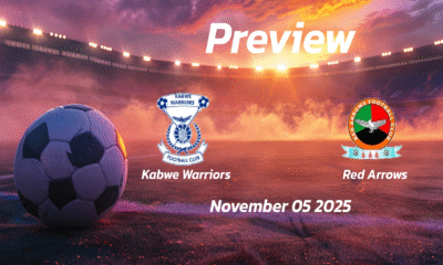 Kabwe Warriors vs Red Arrows: Preview – Team News, Line-ups, Prediction and Tips | November 05 14:00 (GMT)