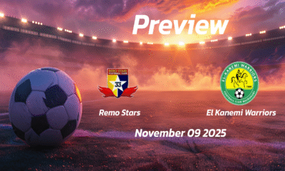 Remo Stars vs El Kanemi Warriors: Preview – Team News, Line-ups, Prediction and Tips | November 09 15:00 (GMT)