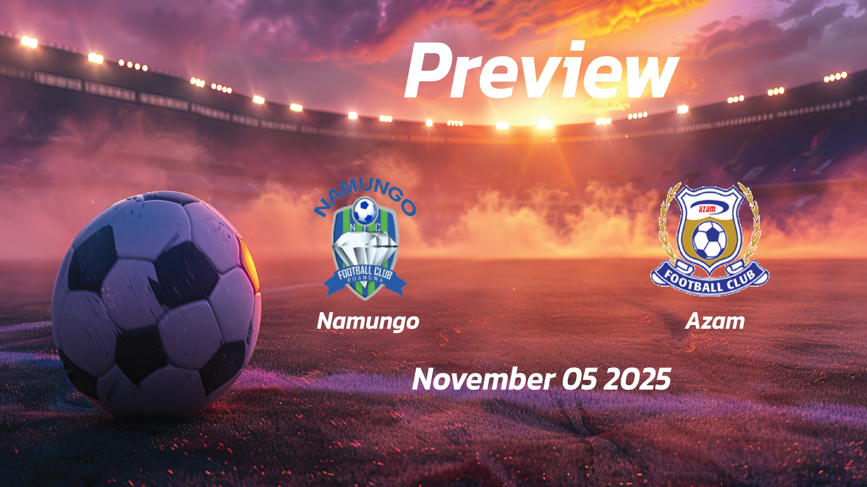 Namungo vs Azam: Preview – Team News, Line-ups, Prediction and Tips | November 05 16:00 (GMT) Namungo vs Azam: Preview – Team News, Line-ups, Prediction and Tips | November 05 16:00 (GMT)