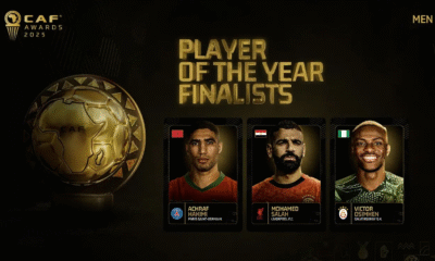 Achraf Hakimi beat Victor Osimhen to win 2025 CAF Player of the Year award