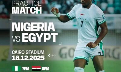 Super Eagles to face Egypt in pre-AFCON friendly on December 16