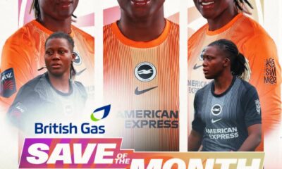 Chiamaka Nnadozie wins WSL Save of the Month after stunning stop against Liverpool