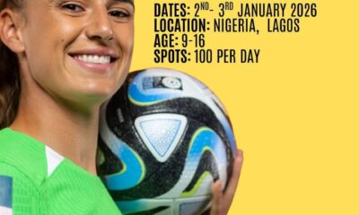 Ashleigh Plumptre announces January 2026 Grassroots Football camp in Nigeria