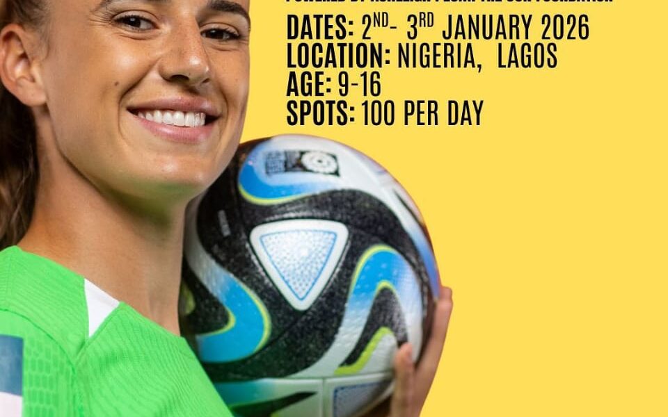 Ashleigh Plumptre announces January 2026 Grassroots Football camp in Nigeria