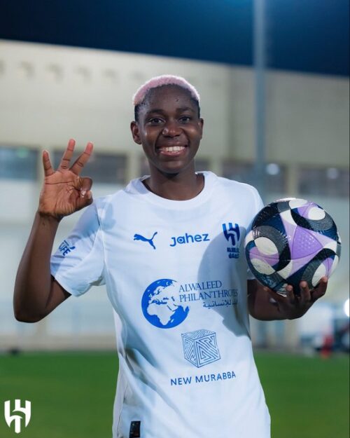 Asisat Oshoala Fires Al Hilal into Challenge Cup Semifinals with Stunning Hat-Trick