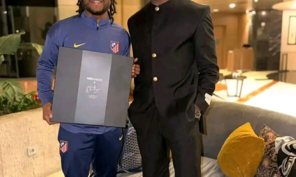 Tunde Onakoya Meets Ademola Lookman After Atlético’s Victory, Celebrates Excellence Across Sports