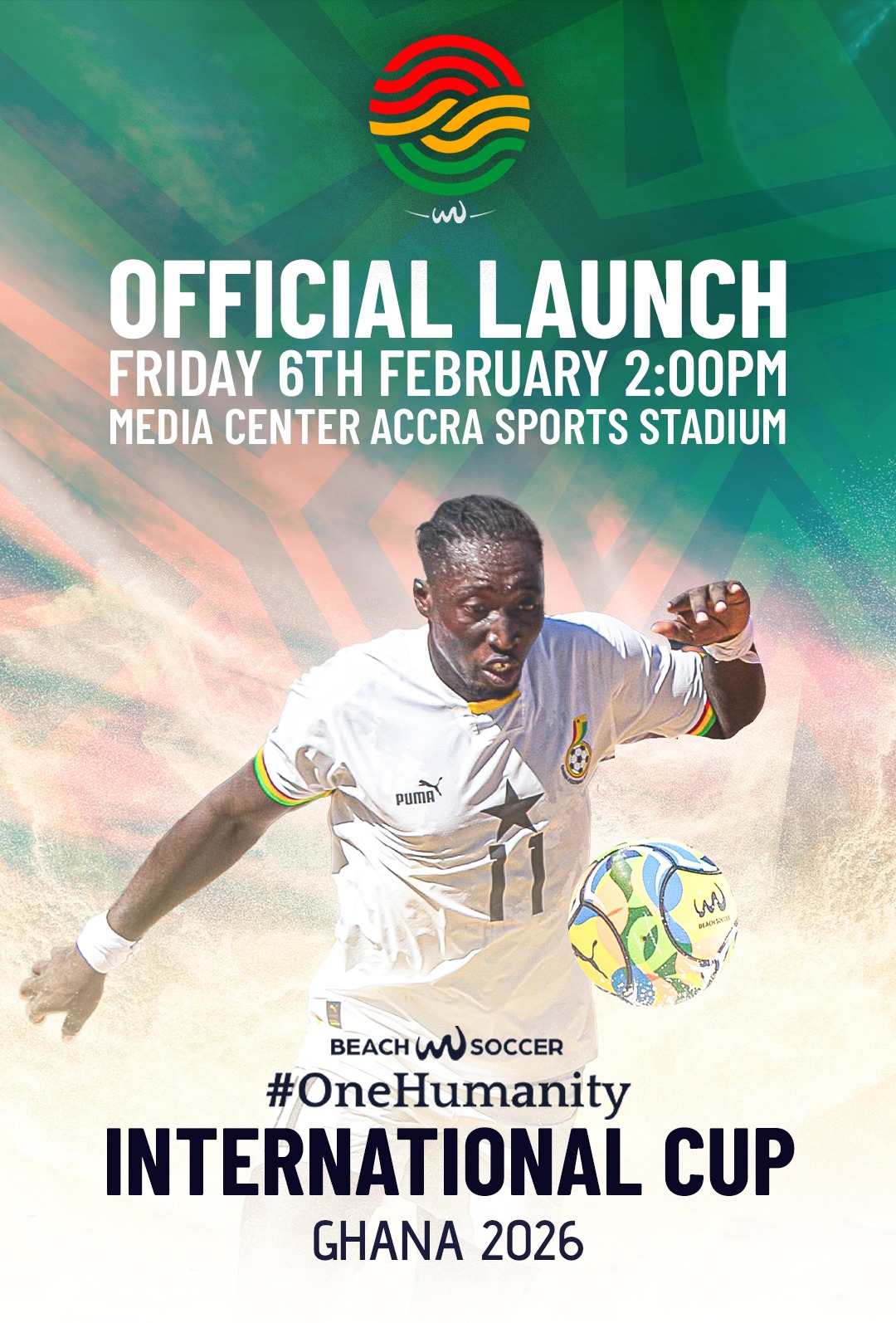 One Humanity Beach Soccer Tournament Set for Official Launch in Accra
