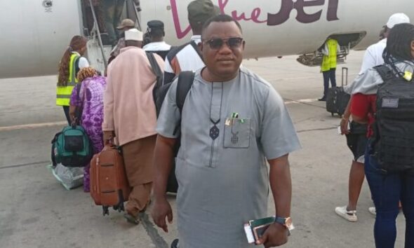 SWAN President Isaiah Benjamin Arrives Banjul for 8th AIPS Africa Congress
