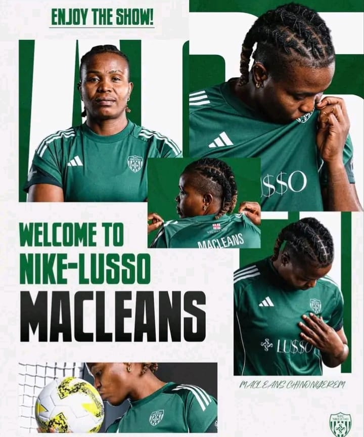 Nigerian Forward Chinoyerem Macleans Joins Nike Lusso WFC Nigerian Forward Chinoyerem Macleans Joins Nike Lusso WFC