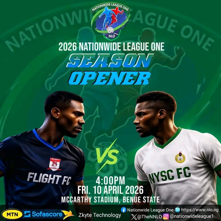 NLO 2026 Season Kicks Off April 10 as Flight FC Face NYSC FC in Makurdi