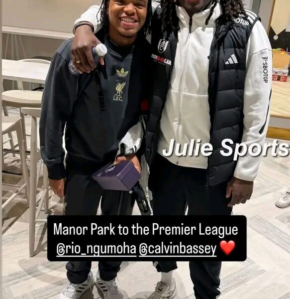 Calvin Bassey Shares Proud Nigerian Moment with Rising Star Rio Ngumoha After Anfield Clash