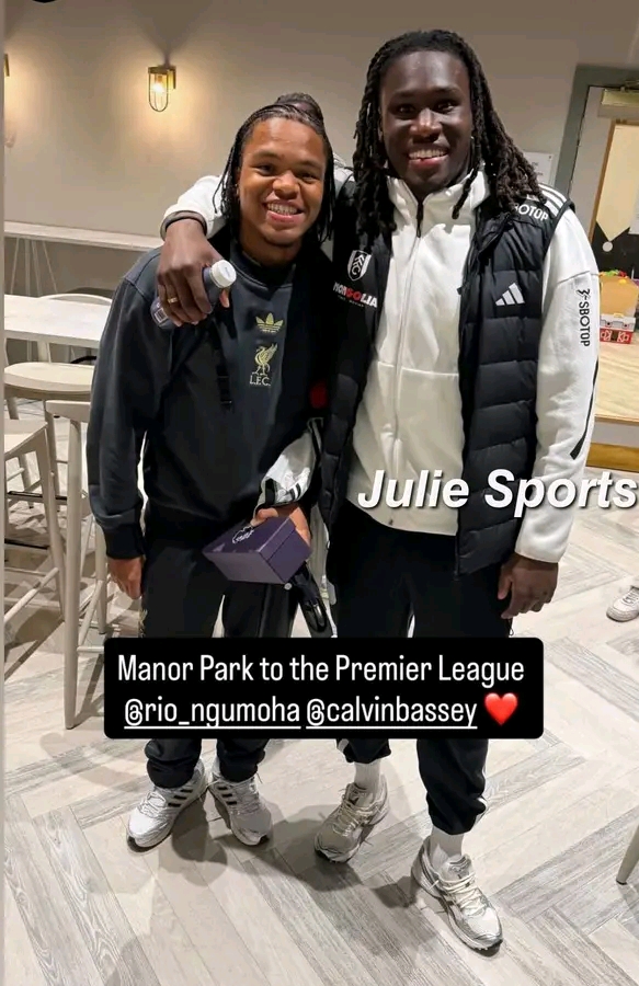 Calvin Bassey Shares Proud Nigerian Moment with Rising Star Rio Ngumoha After Anfield Clash