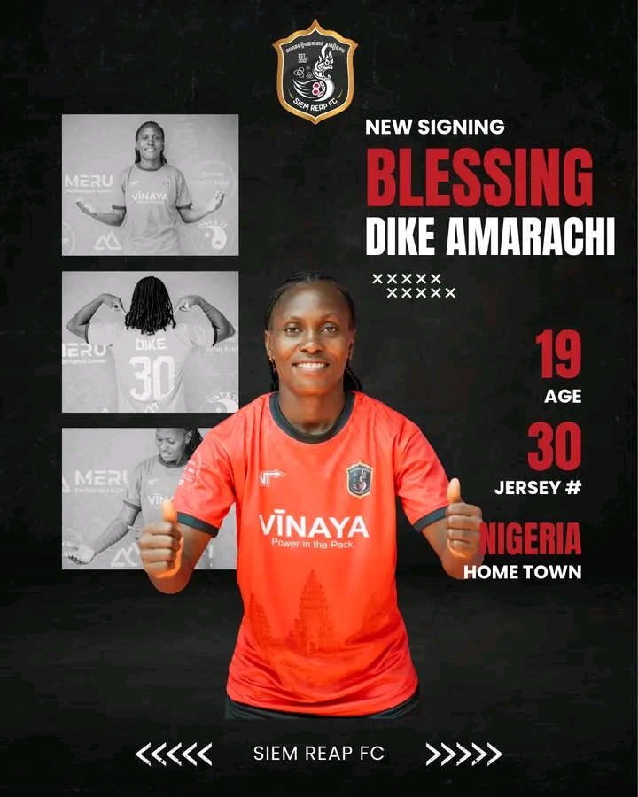 Siem Reap FC Women Secure Star Striker Dike Amarachi Blessing