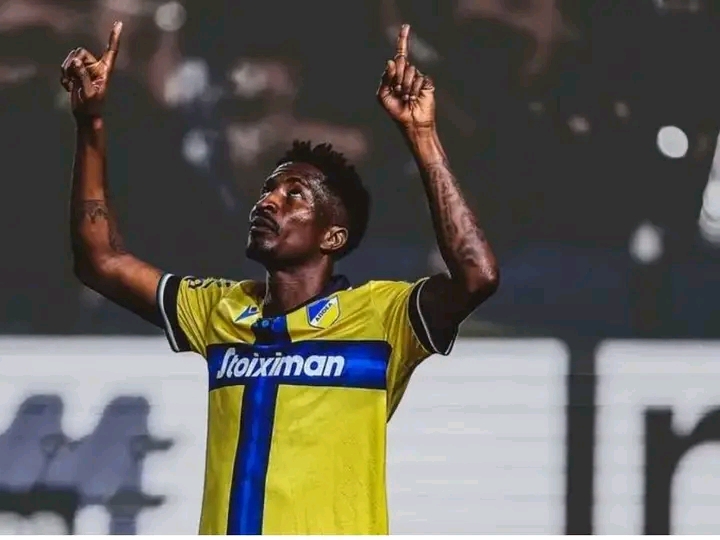 Peter Olayinka Celebrates APOEL FC Goal of the Month Award