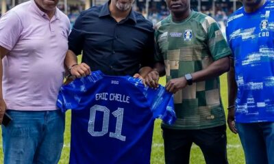 Super Eagles Coach Eric Chelle Attends NPFL Clash, Scouts Talent for Unity Cup